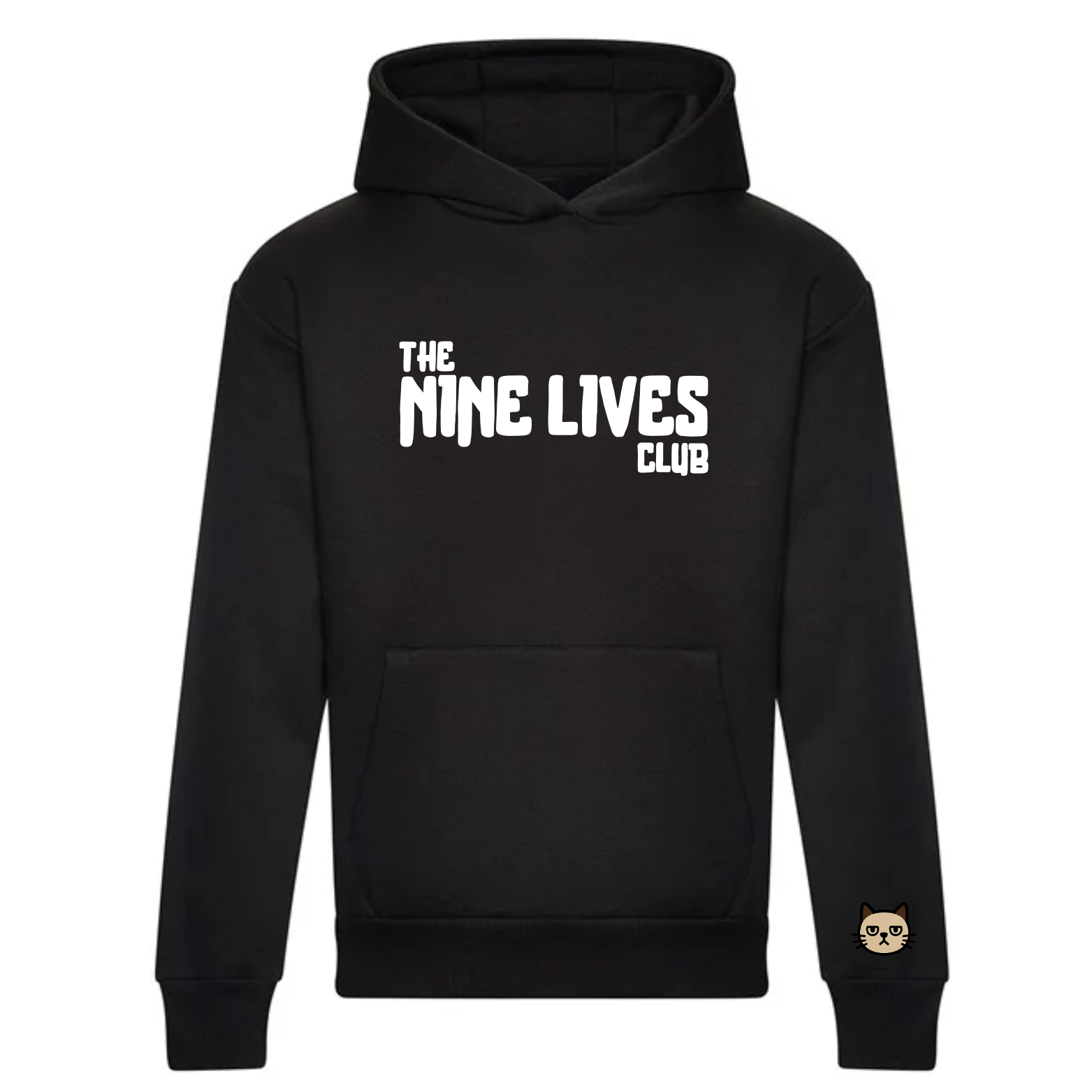 CUSTOM DUO - BLACK PRINTED HOODIE