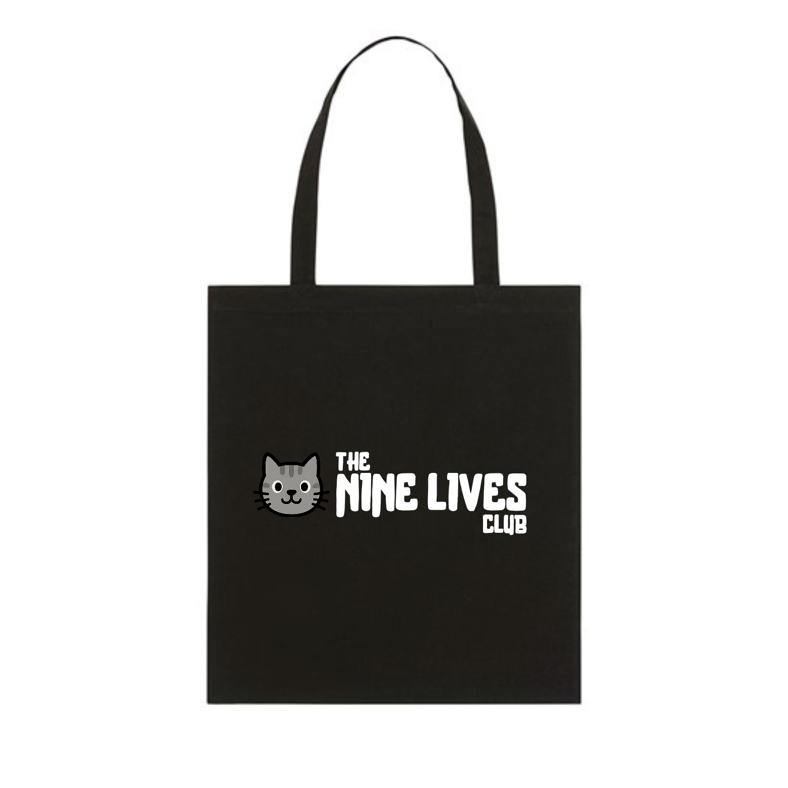 LUNA - BLACK PRINTED TOTE BAG