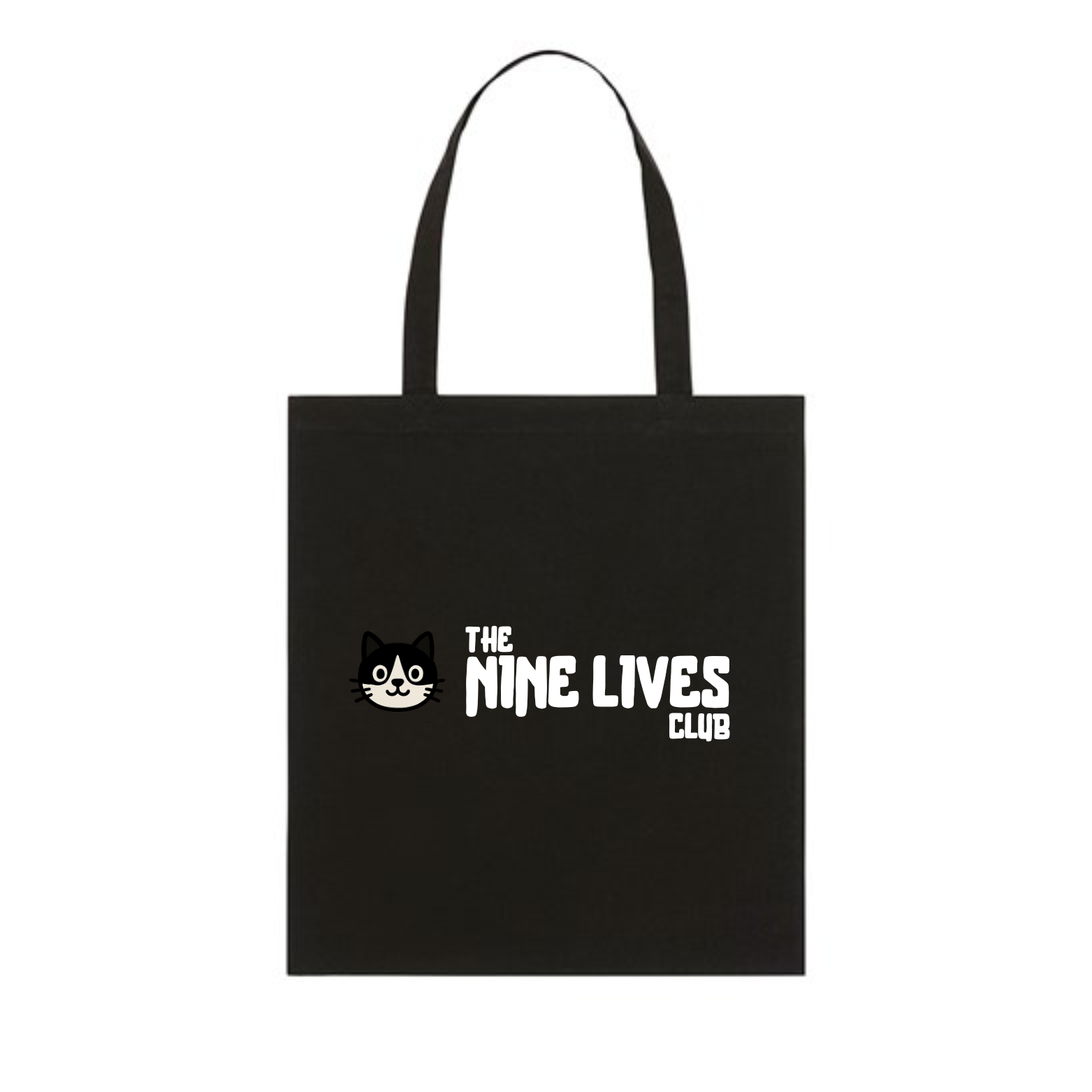 TILLY - BLACK PRINTED TOTE BAG