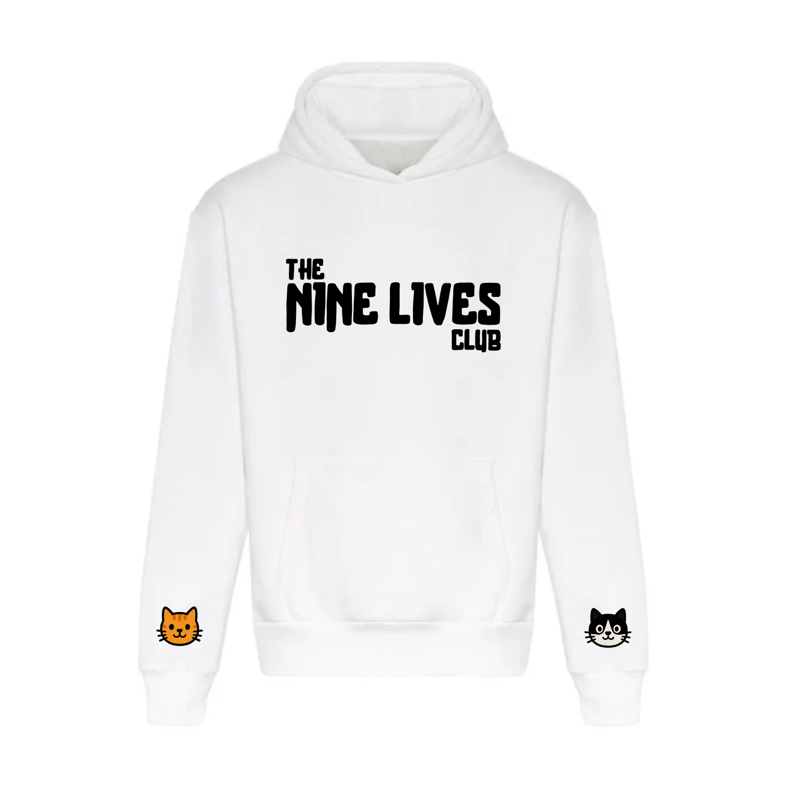 CUSTOM DUO - WHITE PRINTED HOODIE